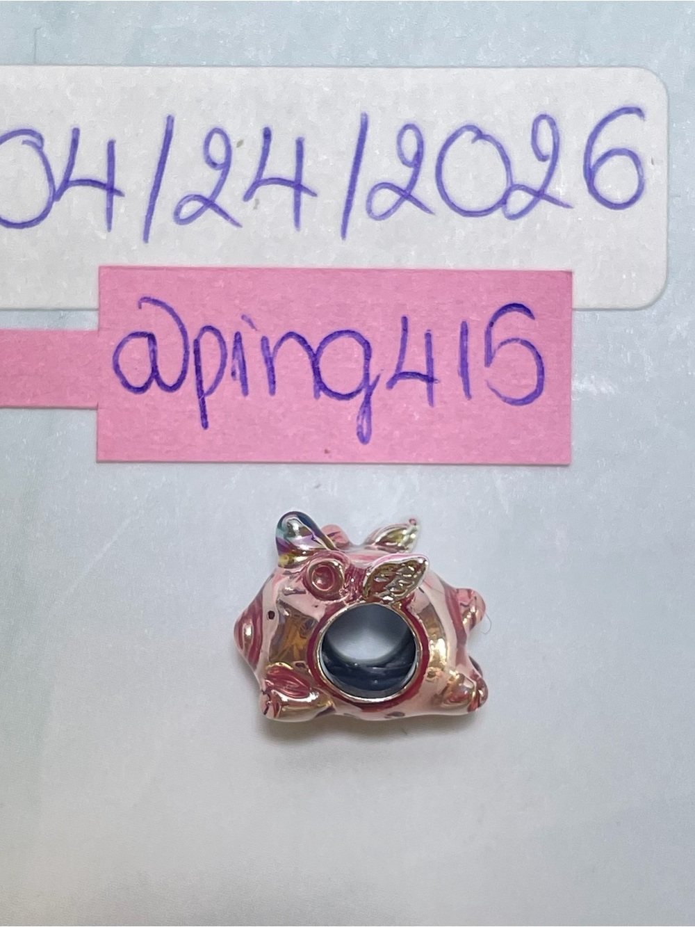 Pandora Flying Unicorn Pig Charm - Picture 9 of 12